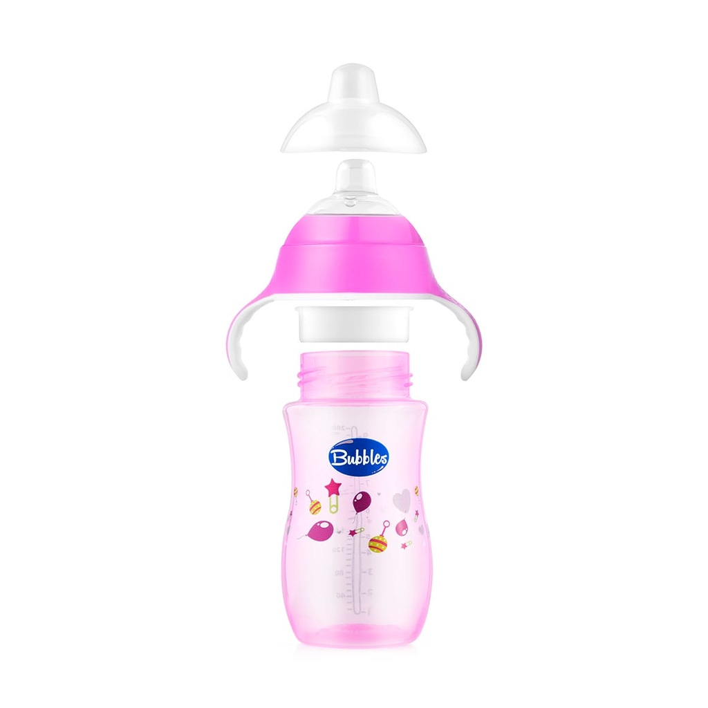 Bubbles Training Cup 280ml - 2in1 - Pink