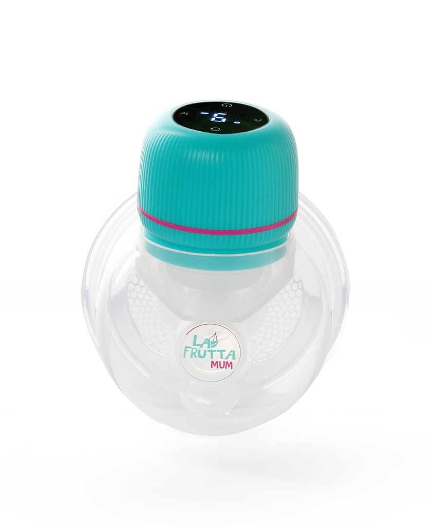 La Frutta MUM Hands-Free Breast Pump 210 ml cup ,Wearable Pump with Comfortable Flange, 4 Modes & 9 Levels, Electric Breast Pump Portable for Easy Pumping, Smart Display, Wireless,  Free milk storage bags are included.