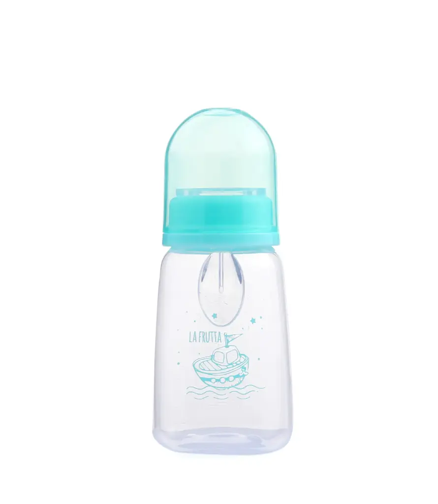 La Frutta Bottle with Spoon 150ml - Blue