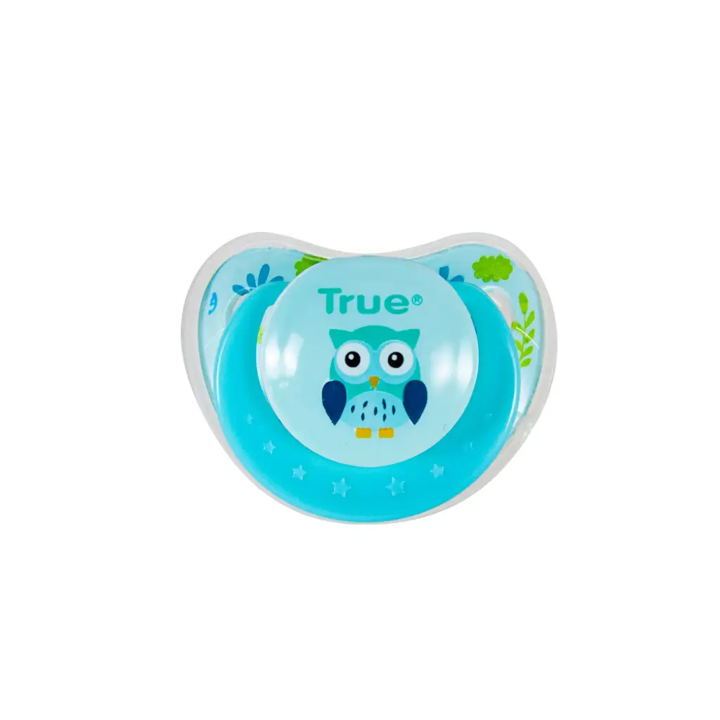 TRUE Silicone Round Teat Pacifier +0Months - Blue
