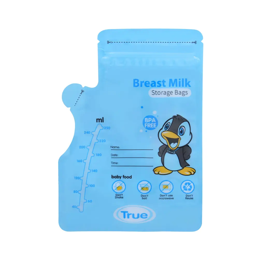 TRUE Breastmilk Storage Bags 30 Bags 250ml - Blue 