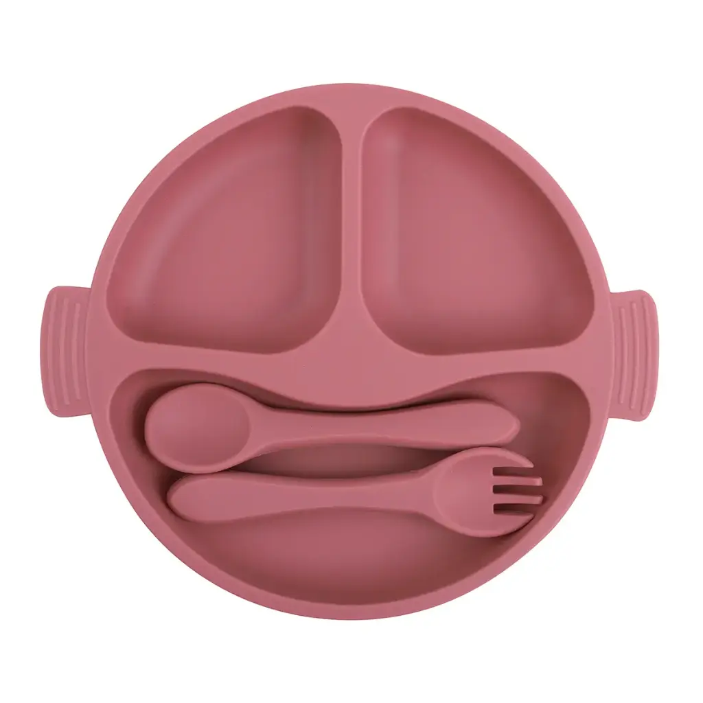 True Gold Silicone Feeding Set +4Months - Pink