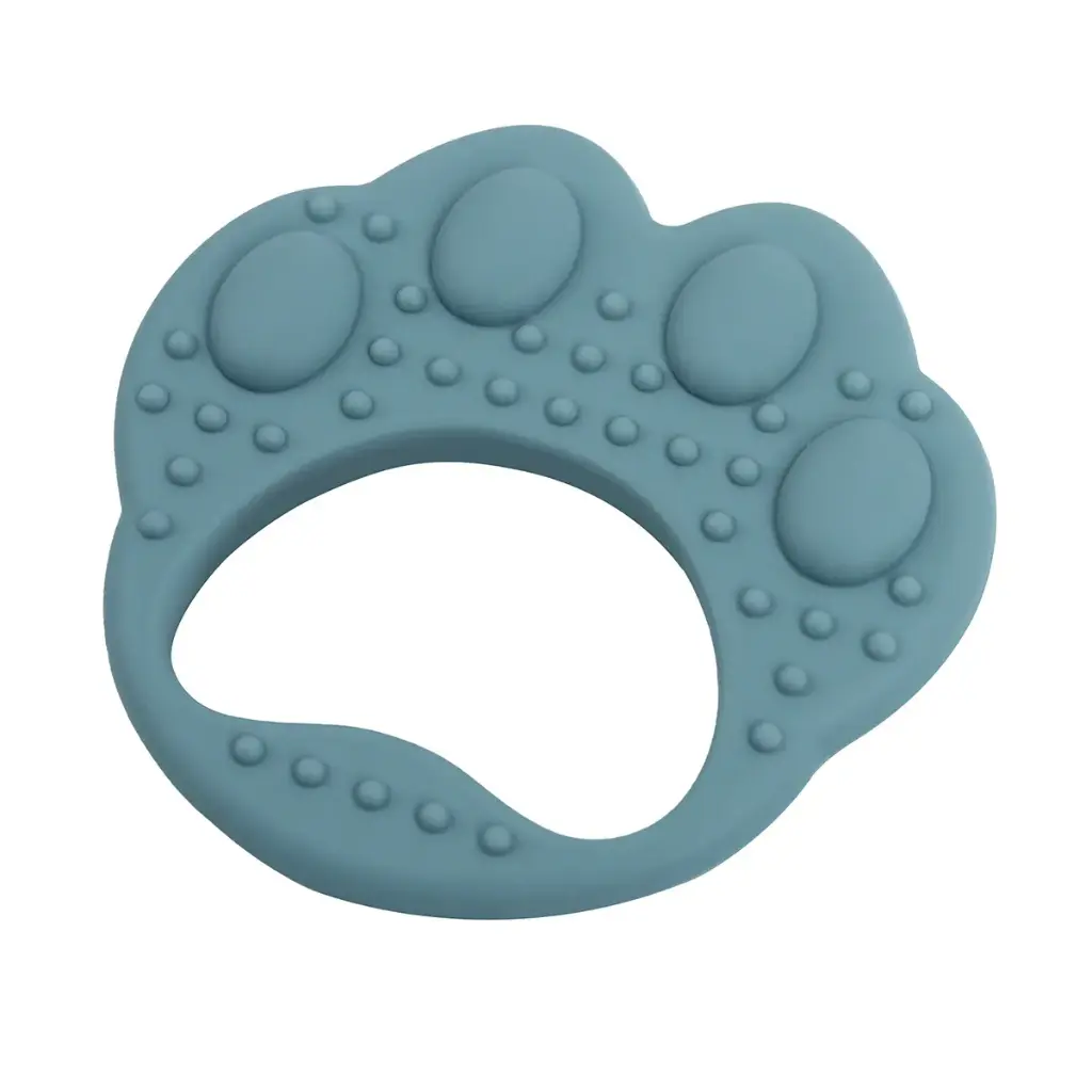 True Gold Silicone Teether – Paw Shape - Grey +3Months 