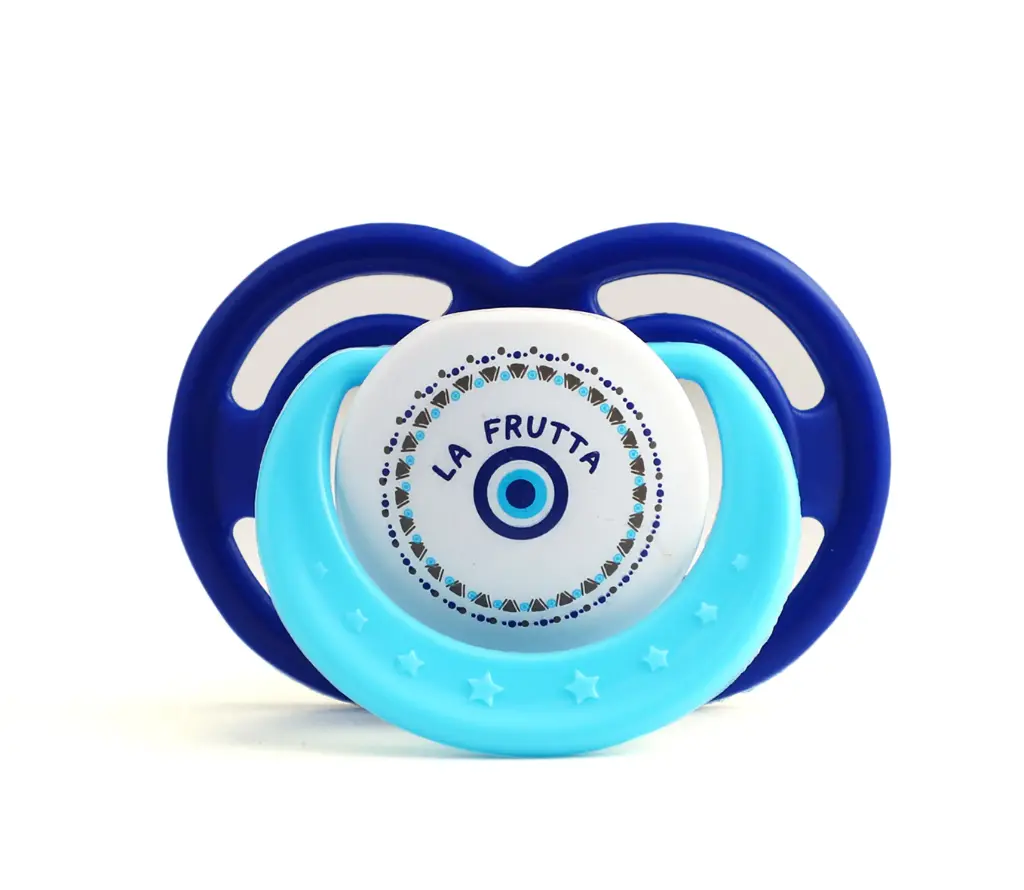 La Frutta Evil Eye Round Teat Pacifier with cover 0-6Months