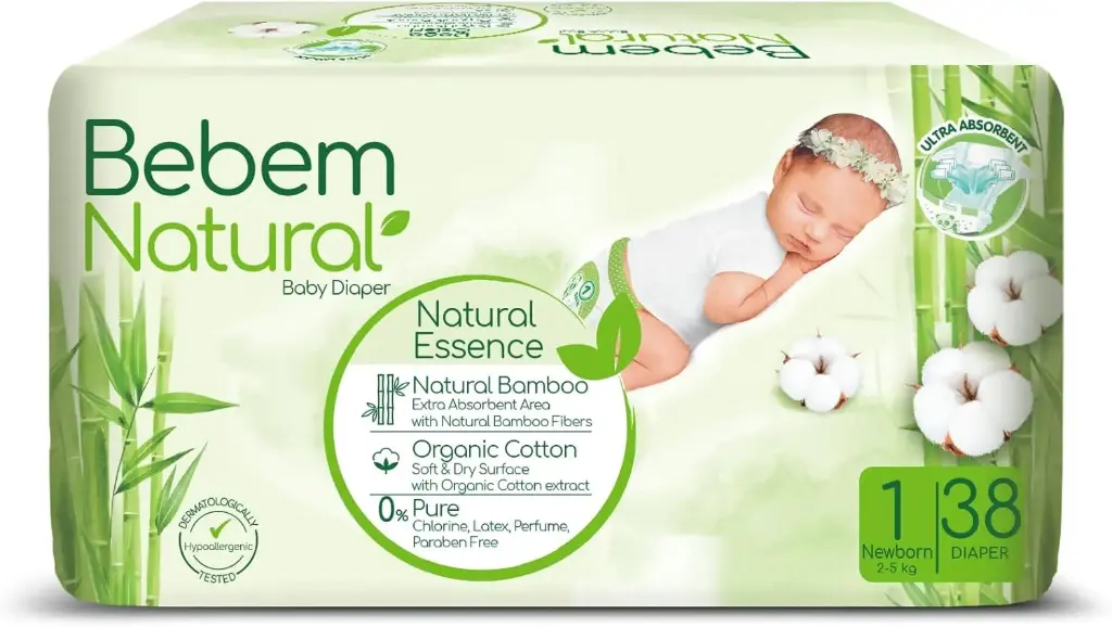 Bebem Natural Newborn 2-5kg Diapers - 38Pieces