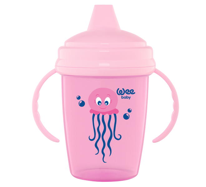 Wee Baby Hard Spout Non-Spill PP Cup +6Months  - Pink Color