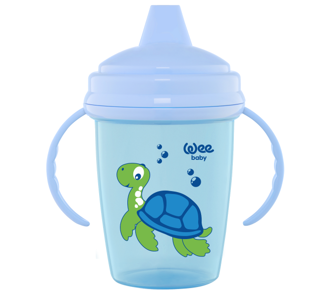 Wee Baby Hard Spout Non-Spill PP Cup +6Months - Blue Color