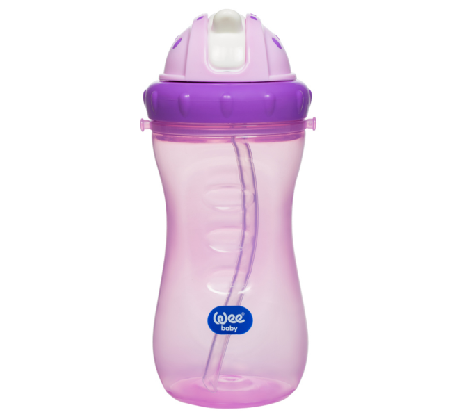 Wee Baby Colorful Straw Cup +6Months - 	Purple Color