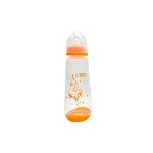[22049] La Frutta Colored Bottom PP Classic Bottle 270ml 4+Months - Orange 