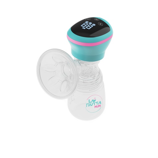 [25205] La Frutta MUM Electric Breast Pump 180 ml bottle, Portable Anti-Backflow Breast Pumps, 3 Modes & 9 Levels Touch Screen LED Display, USB Rechargeable, Ultra-Quiet and Pain Free, Free milk storage bags are included.