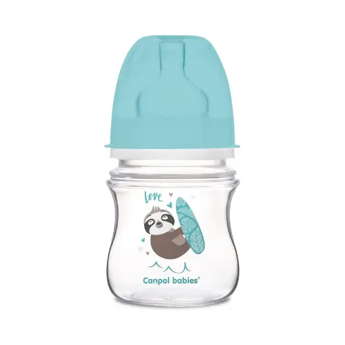 [35/220] Canpol Babies EasyStart Anti-Colic Wide Neck Bottle 120ml PP Exotic Animals- Blue