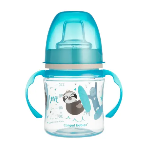 [35/207+] Canpol Babies EasyStart Silicone Training Cup 120ml - Exotic Animals - Blue