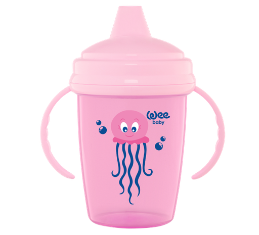 [6222027102435] Wee Baby Hard Spout Non-Spill PP Cup +6Months  - Pink Color