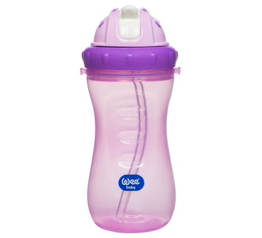 [6222027103470] Wee Baby Colorful Straw Cup +6Months - 	Purple Color