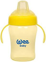 [6222027102503] Wee Baby Colorful Non-Spill Cup with Grip 240 ml +6Months - Yellow