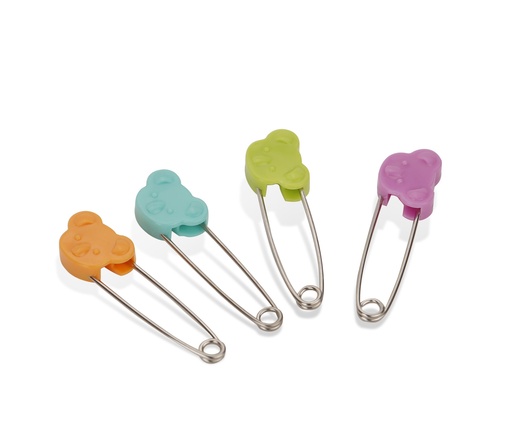 [6937620226487] La Frutta Safety Pins 4Pieces - Multicolors